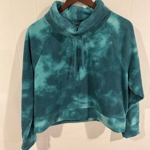 Old Navy Fleece Tie Dye Sweatshirt Cowl Neck Activewear Size Large